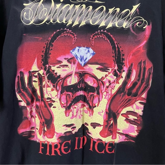 Vintage Diamond Supply Fire In Ice Tee Shirt Men's Sz L Rare HTF B30 - Picture 3 of 9